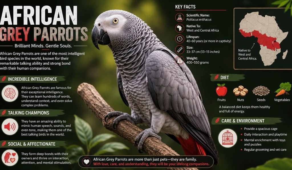 African Grey Parrots