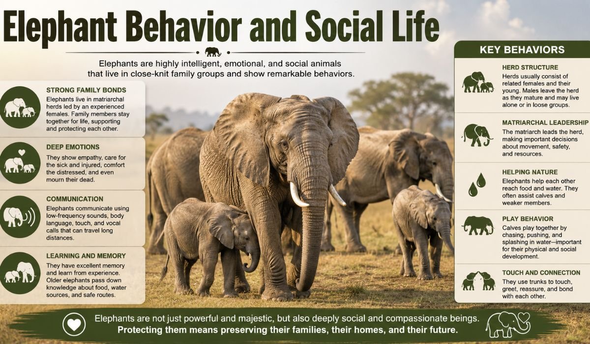 Elephant Behavior and Social Life