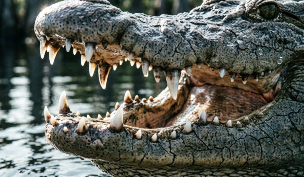 Powerful Jaws and Teeth For Crocodile