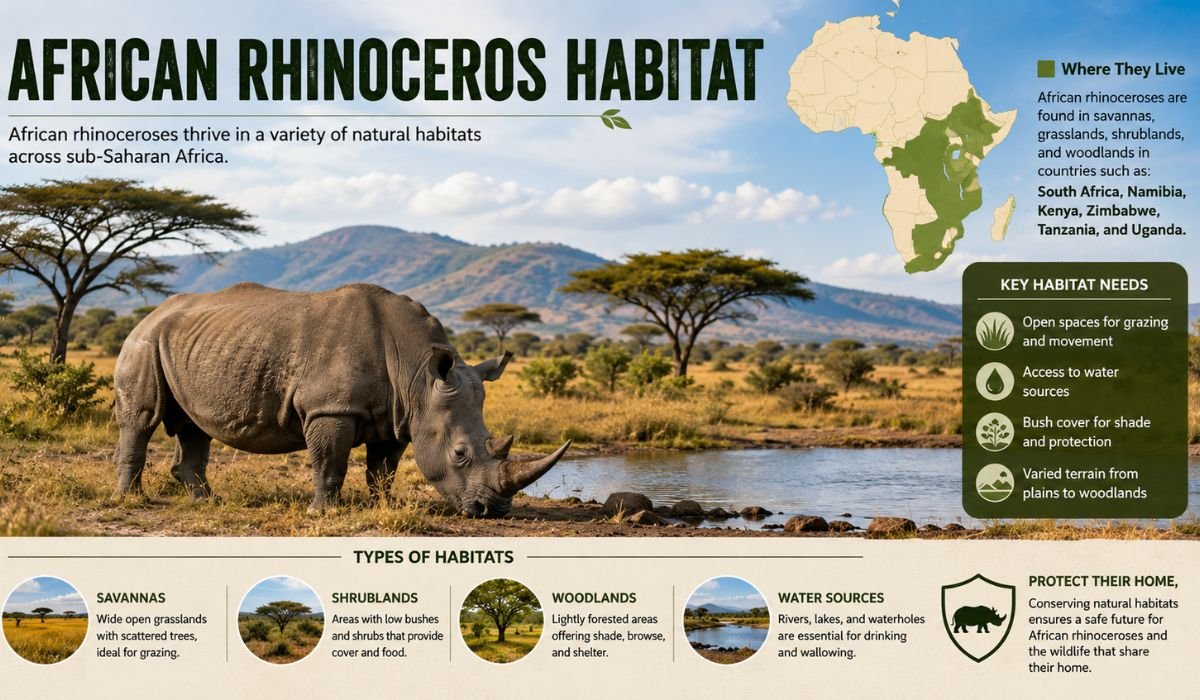 African Rhinoceros Habitat