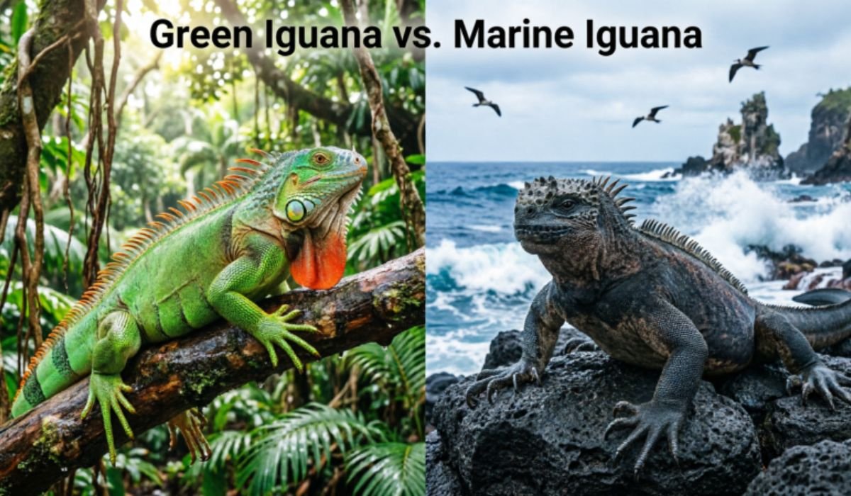 Green Iguana vs. Marine Iguana