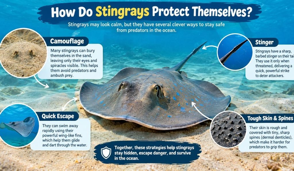 How Do Stingrays Protect Themselves?