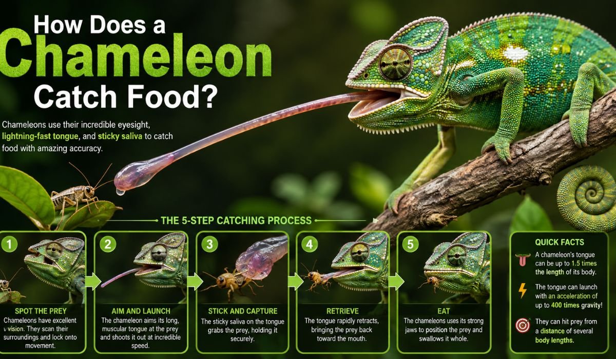 How Does a Chameleon Catch Food?