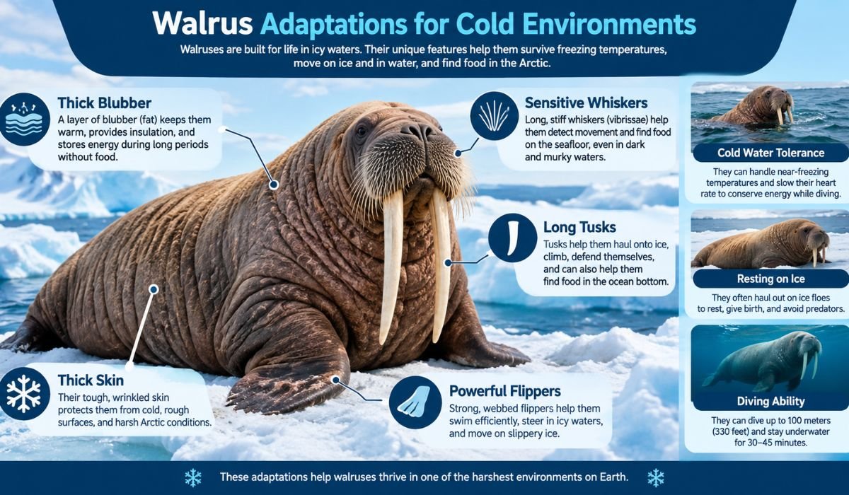 Walrus Adaptations for Cold Environments