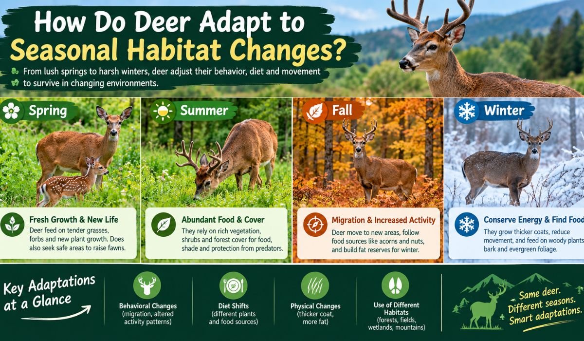 How Do Deer Adapt to Seasonal Habitat Changes?