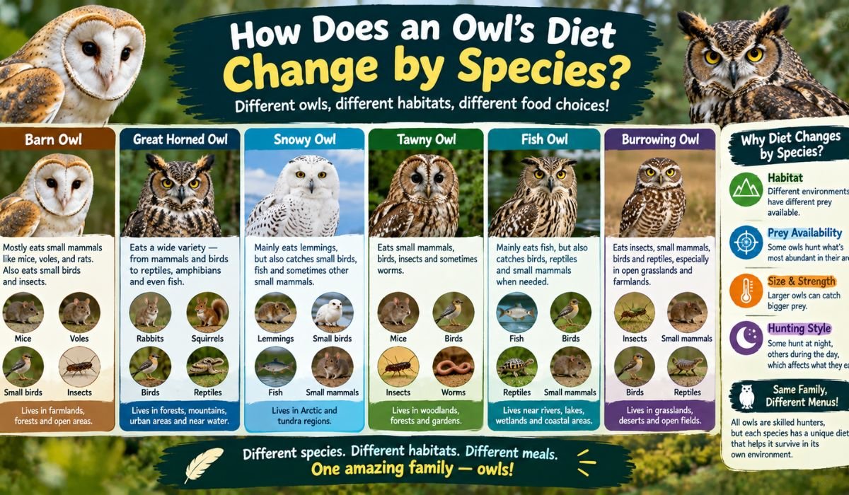 How Does an Owl's Diet Change by Species?