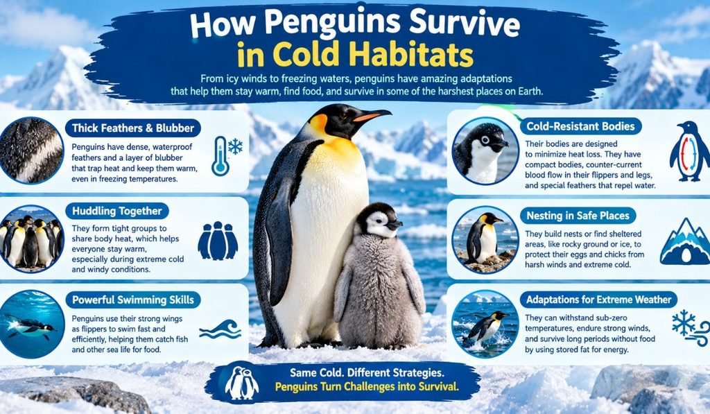 How Penguins Survive in Cold Habitats