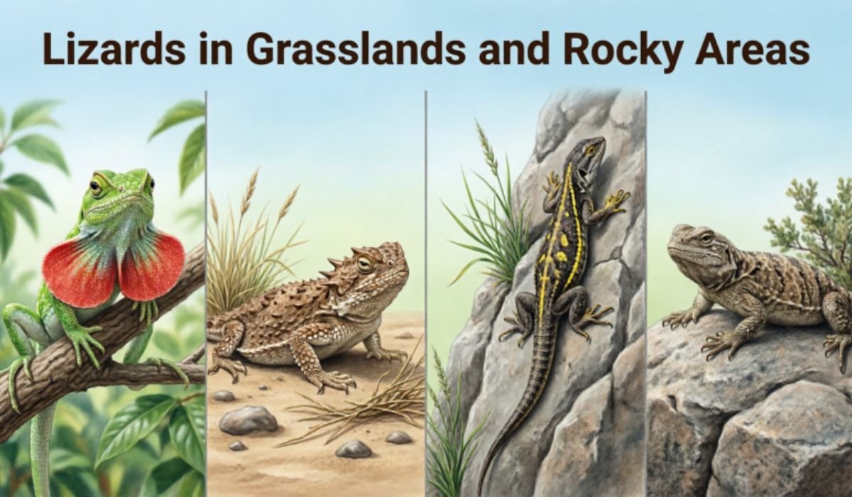 Lizards in Grasslands and Rocky Areas