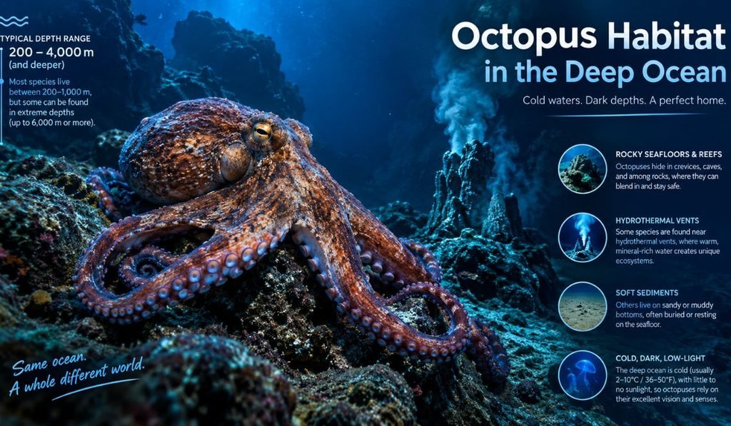 Octopus Habitat in the Deep Ocean