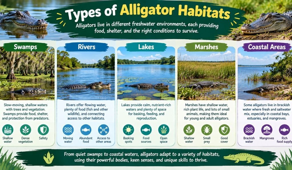 Types of Alligator Habitats
