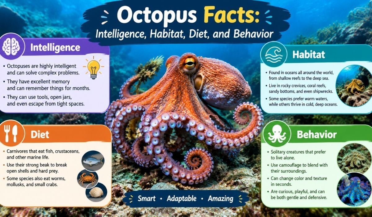 Octopus Facts: Intelligence, Habitat, Diet, and Behavior