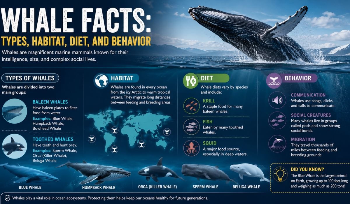 Whale Facts: Types, Habitat, Diet, and Behavior