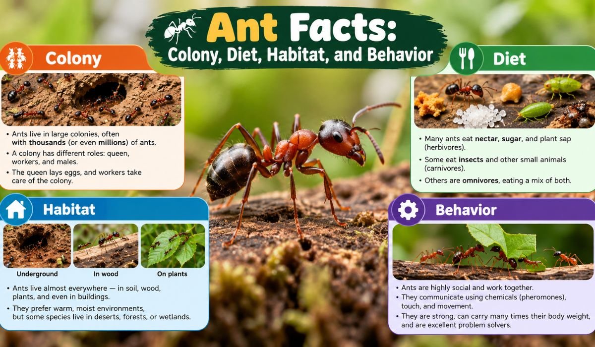 Ant Facts: Colony, Diet, Habitat, and Behavior