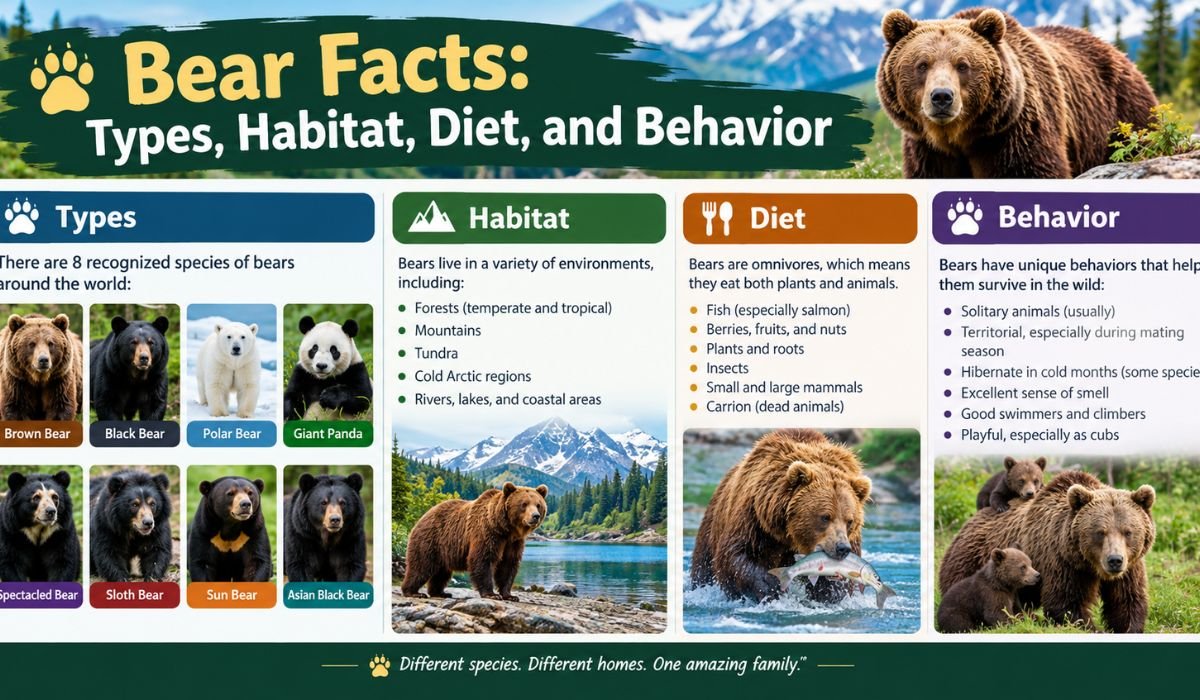 Bear Facts: Types, Habitat, Diet, and Behavior