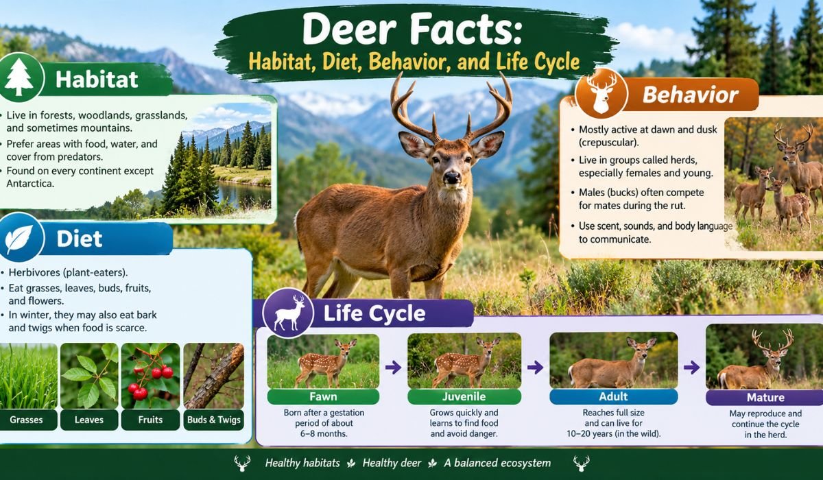 Deer Facts: Habitat, Diet, Behavior, and Life Cycle