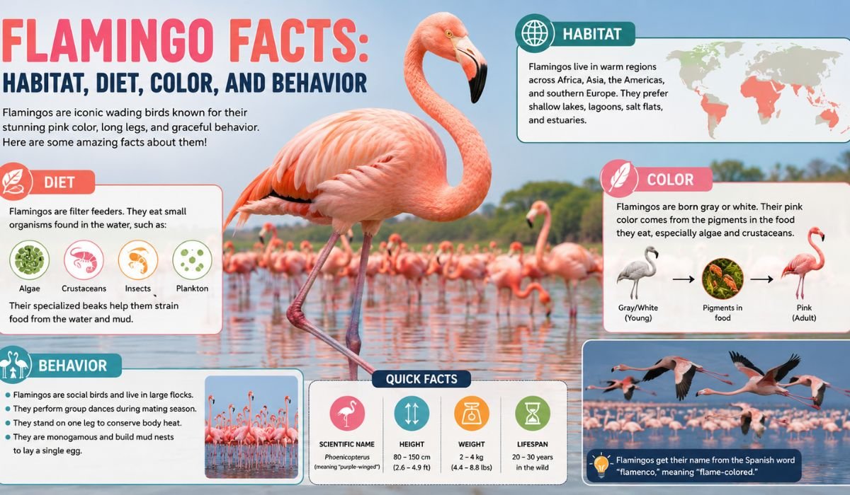 Flamingo Facts: Habitat, Diet, Color, and Behavior