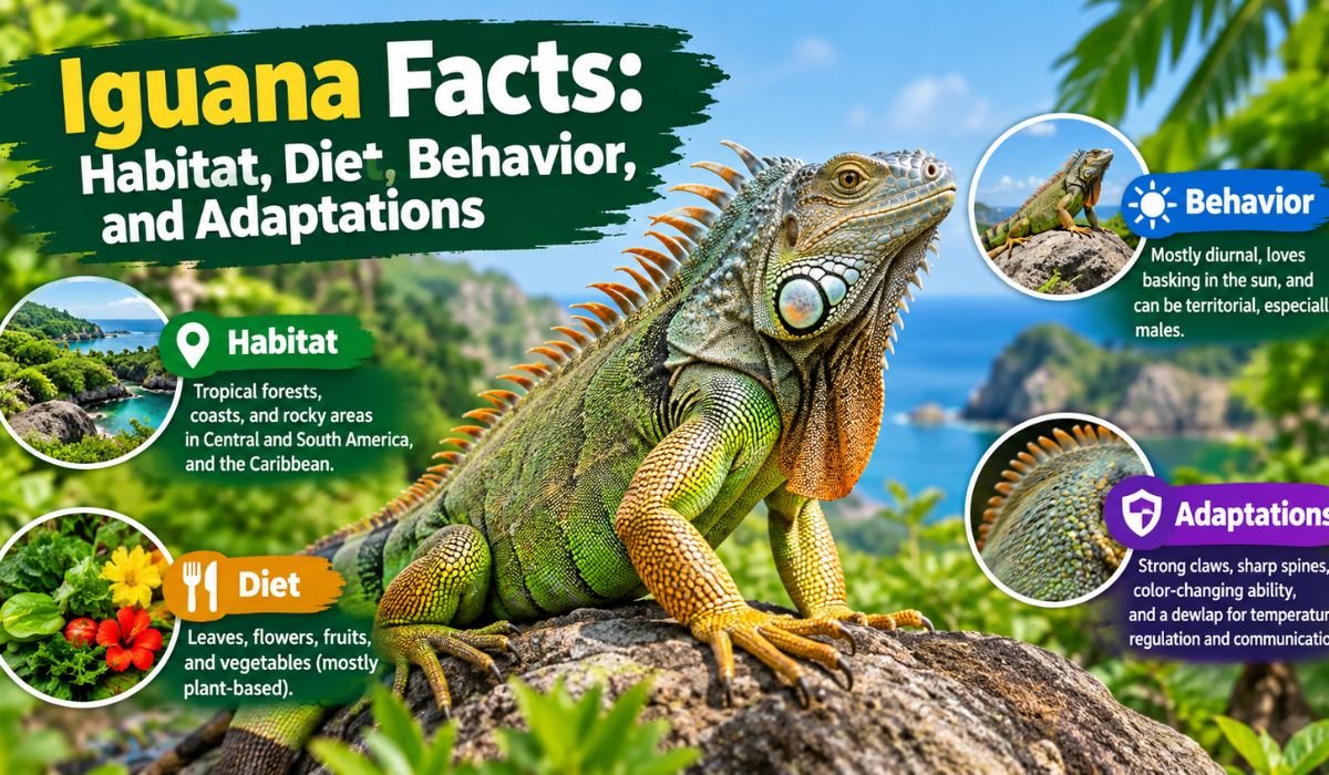 Iguana Facts: Habitat, Diet, Behavior, and Adaptations