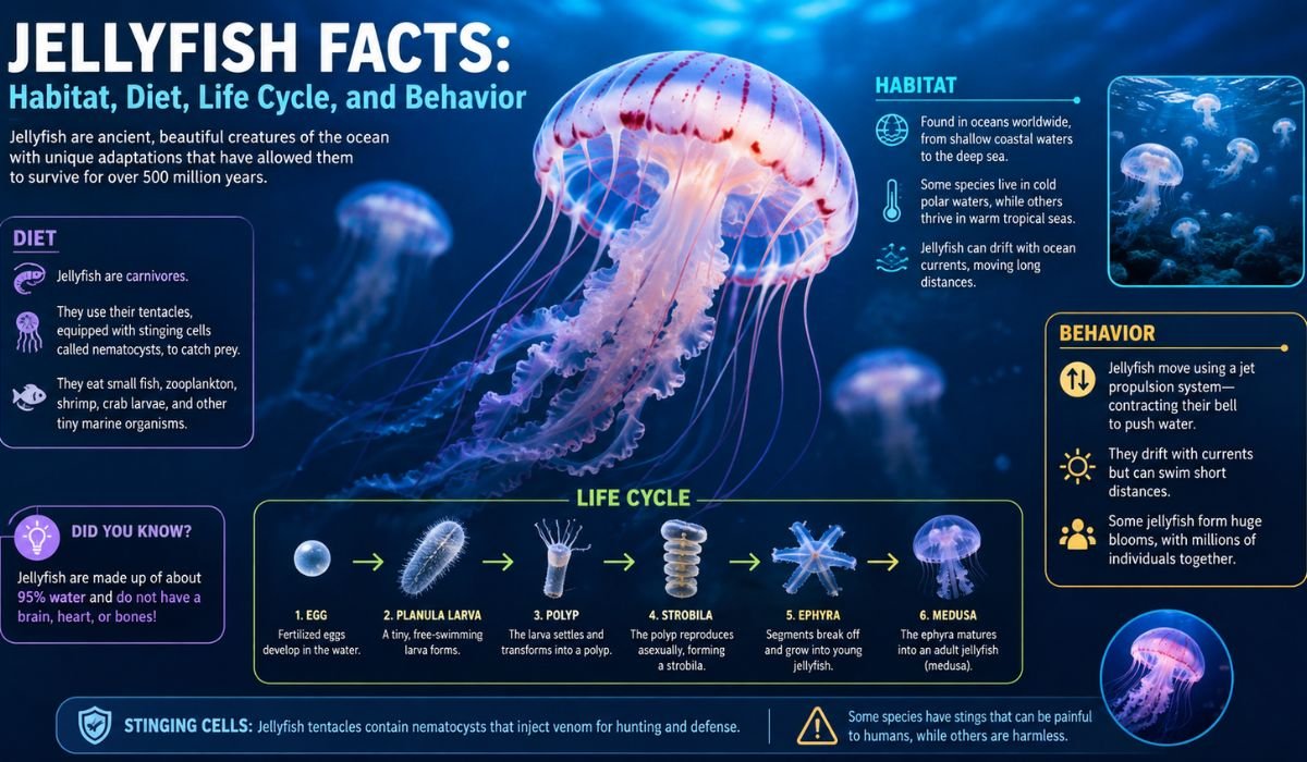 Jellyfish Facts: Habitat, Diet, Life Cycle, and Behavior