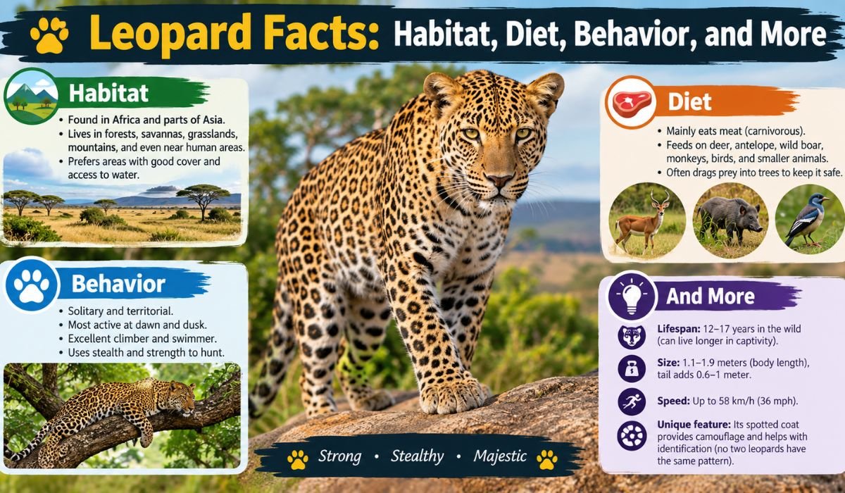 Leopard Facts: Habitat, Diet, Behavior, and More