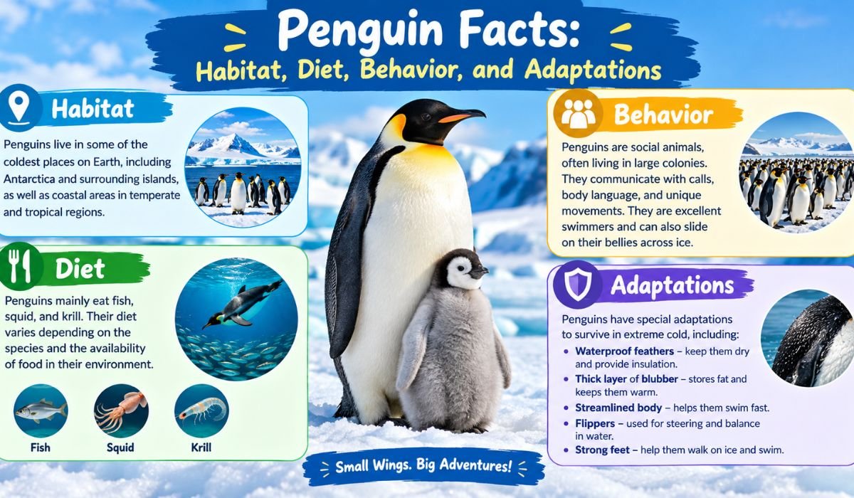 Penguin Facts: Habitat, Diet, Behavior, and Adaptations