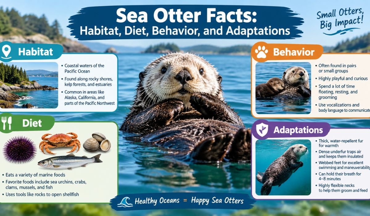 Sea Otter Facts: Habitat, Diet, Behavior, and Adaptations