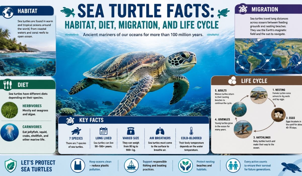 Sea Turtle Facts: Habitat, Diet, Migration, and Life Cycle
