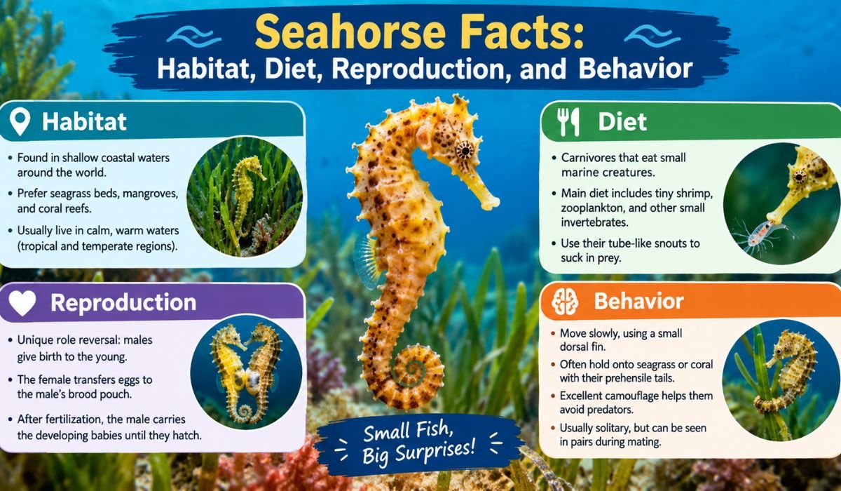 Seahorse Facts: Habitat, Diet, Reproduction, and Behavior