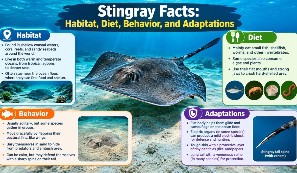 Stingray Facts: Habitat, Diet, Behavior, and Adaptations