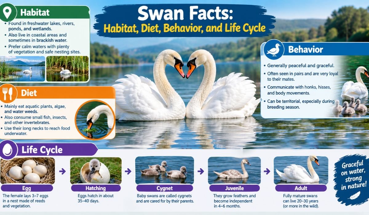Swan Facts: Habitat, Diet, Behavior, and Life Cycle