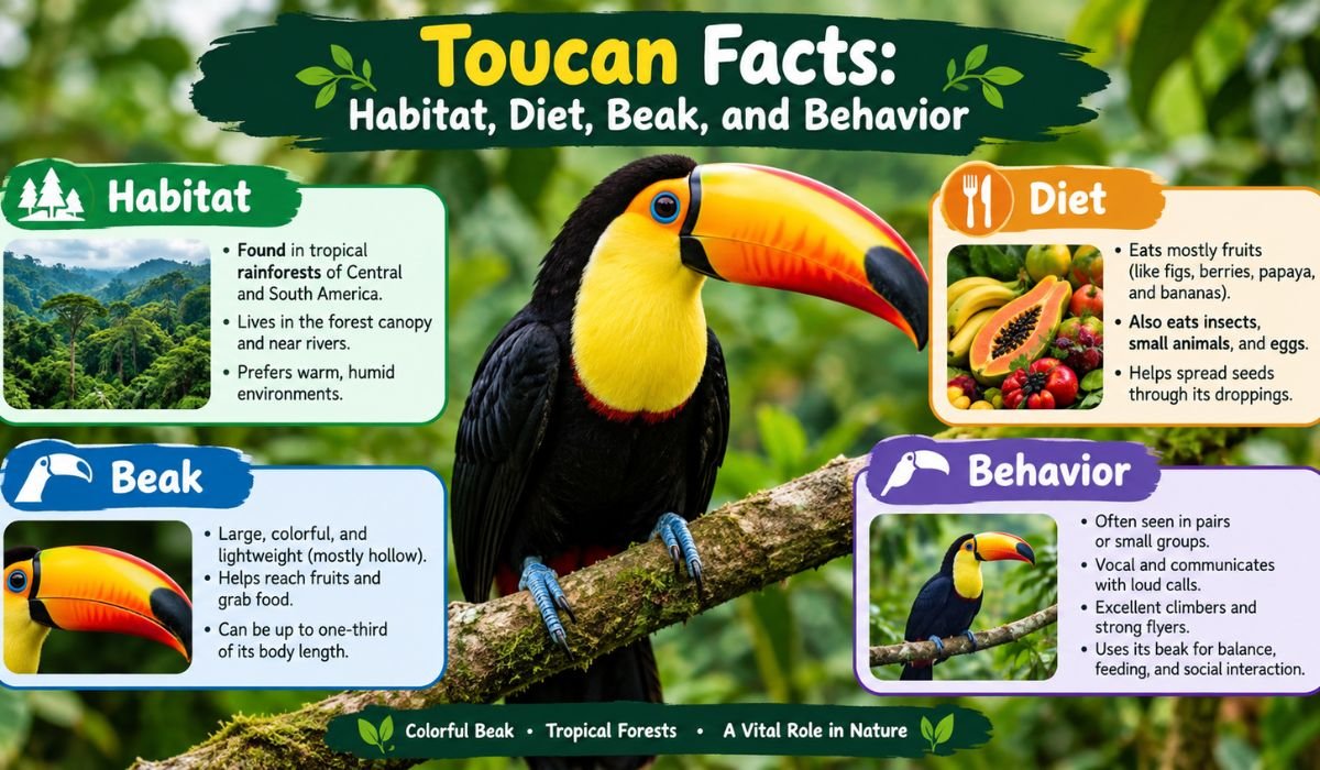 Toucan Facts: Habitat, Diet, Beak, and Behavior