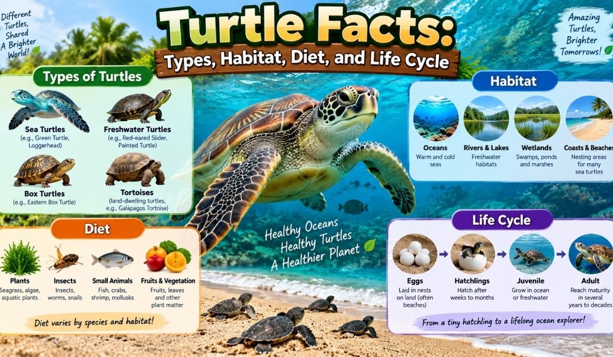 Turtle Facts: Types, Habitat, Diet, and Life Cycle