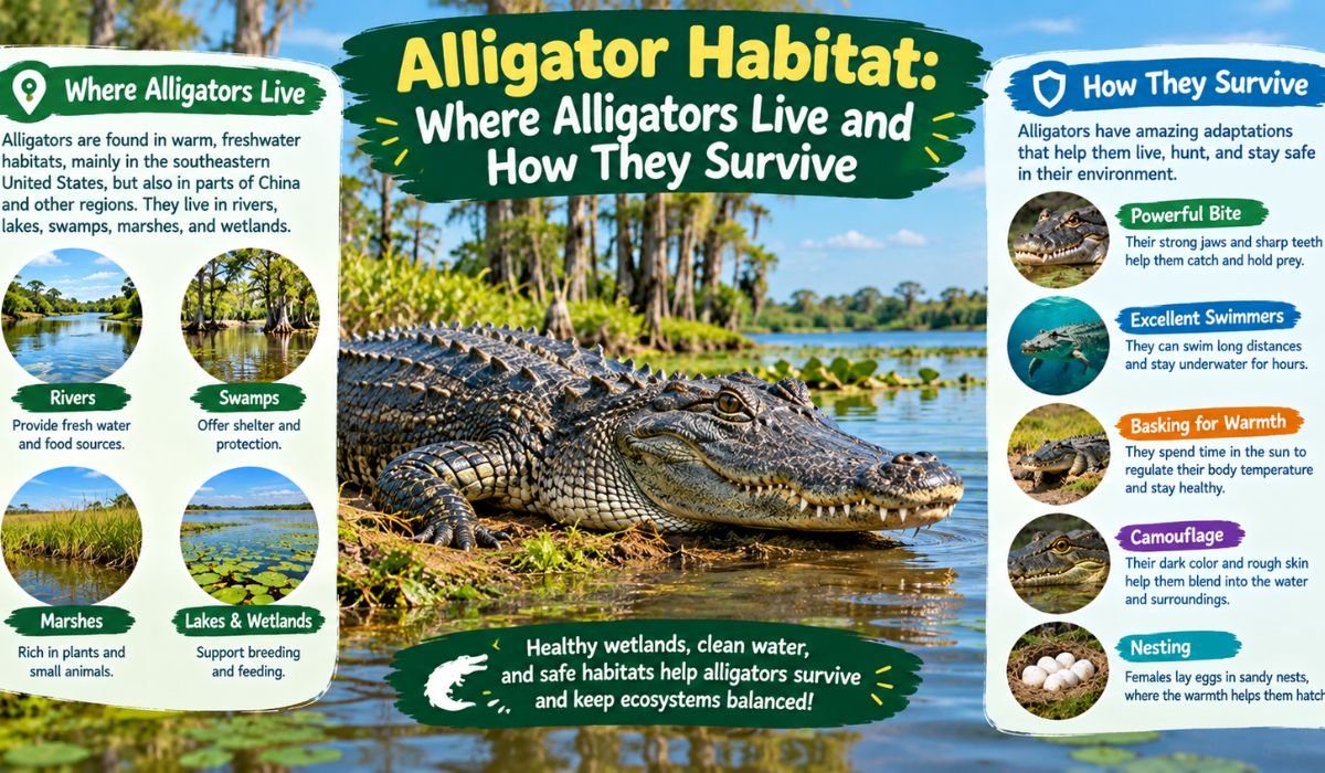 Alligator Habitat: Where Alligators Live and How They Survive