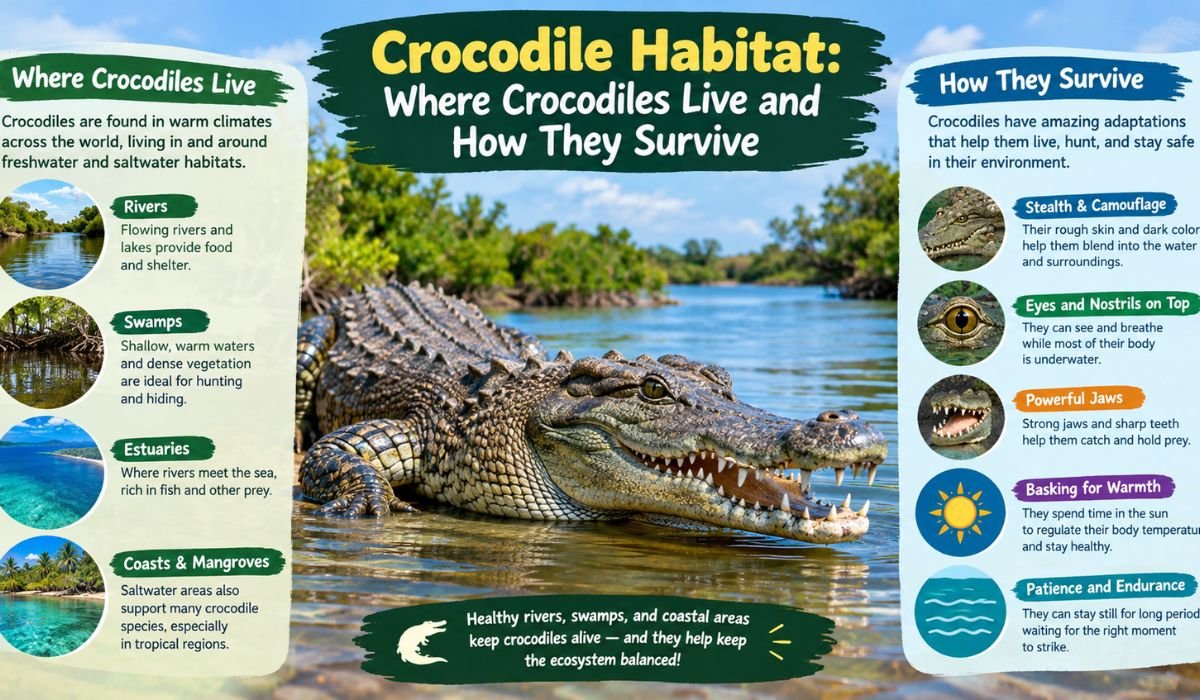 Crocodile Habitat: Where Crocodiles Live and How They Survive