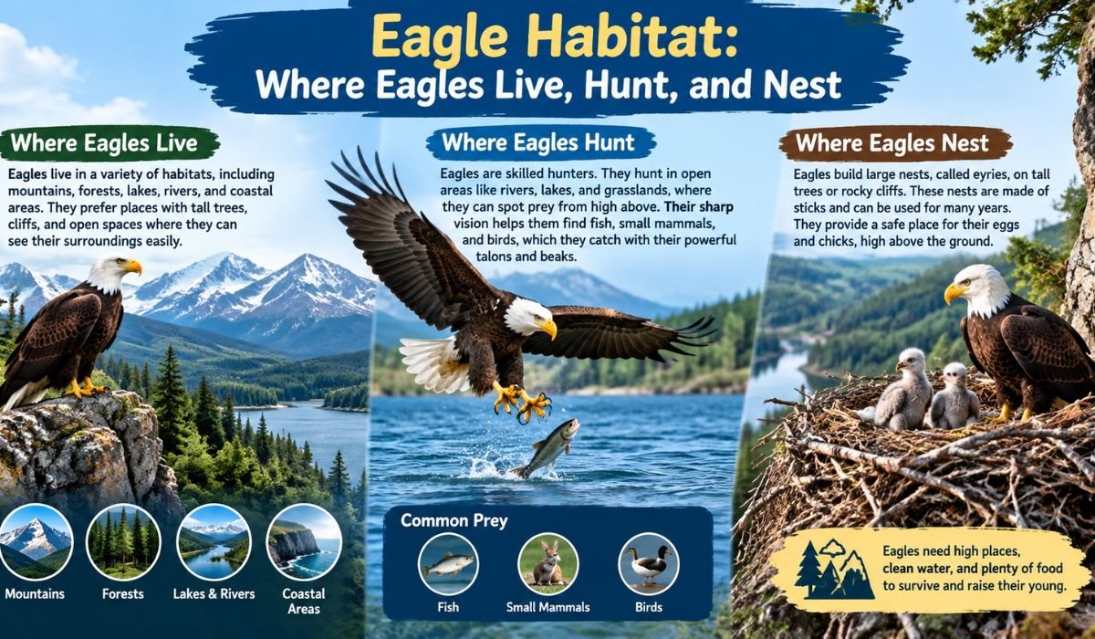 Eagle Habitat: Where Eagles Live, Hunt, and Nest