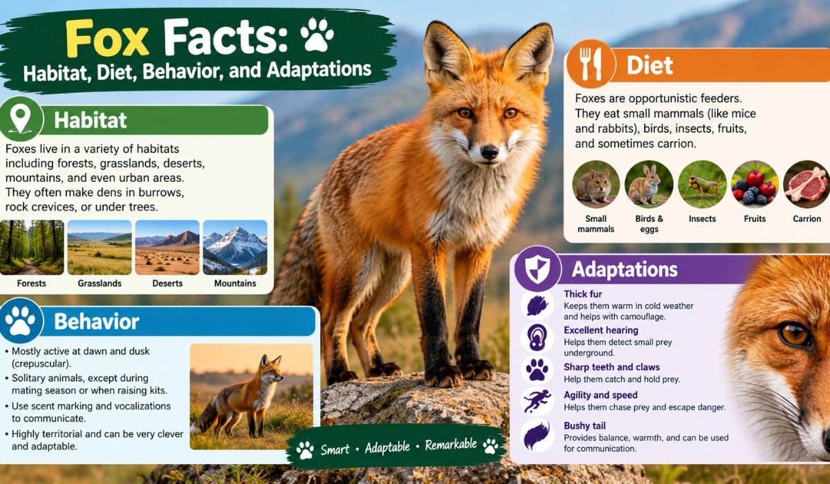 Fox Facts: Habitat, Diet, Behavior, and Adaptations