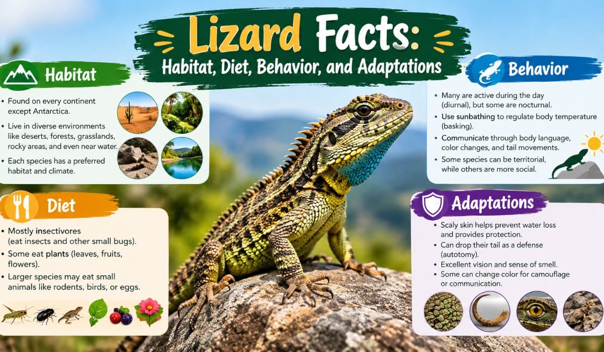 Lizard Facts: Habitat, Diet, Behavior, and Adaptations