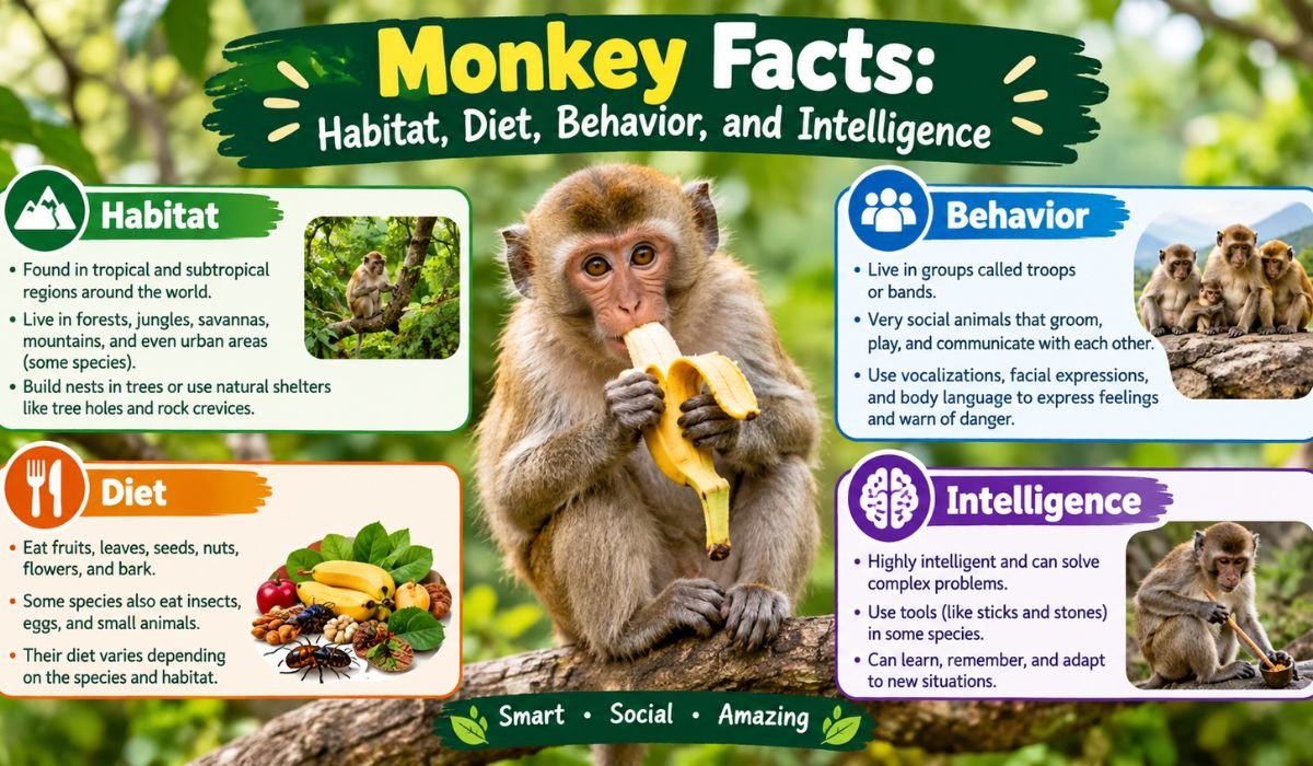 Monkey Facts: Habitat, Diet, Behavior, and Intelligence