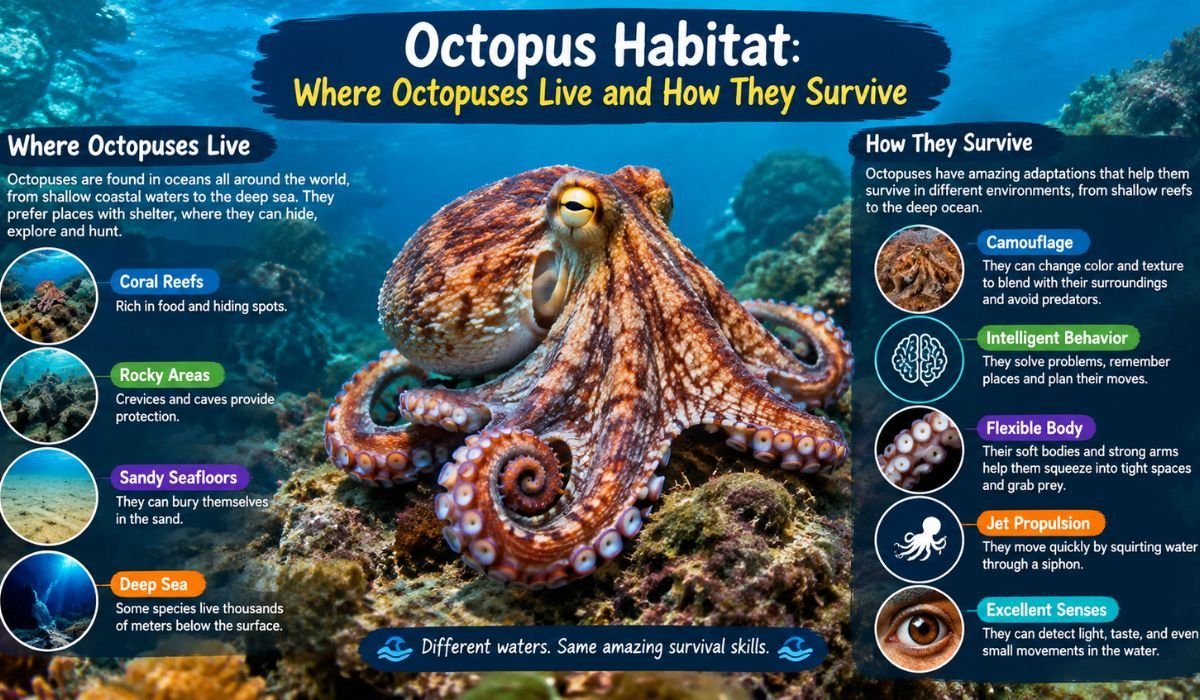 Octopus Habitat: Where Octopuses Live and How They Survive